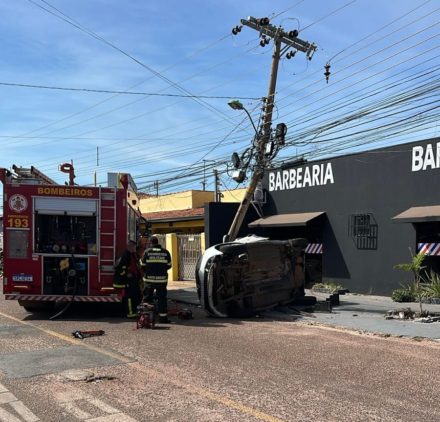 Acidente grave deixa duas vítimas no CPA 1, em Cuiabá