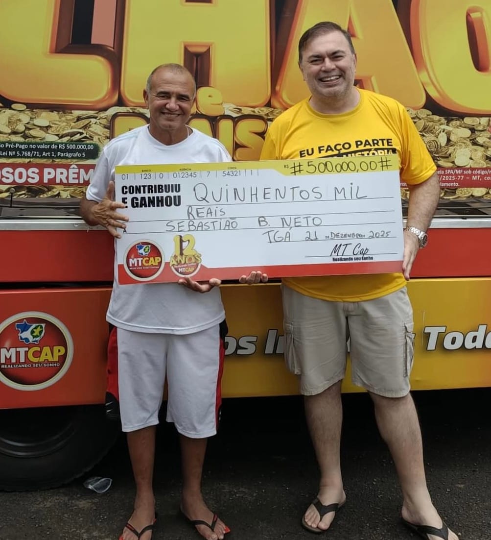Tangará da Serra faz história e tem ganhador de R$ 500 mil no MT CAP