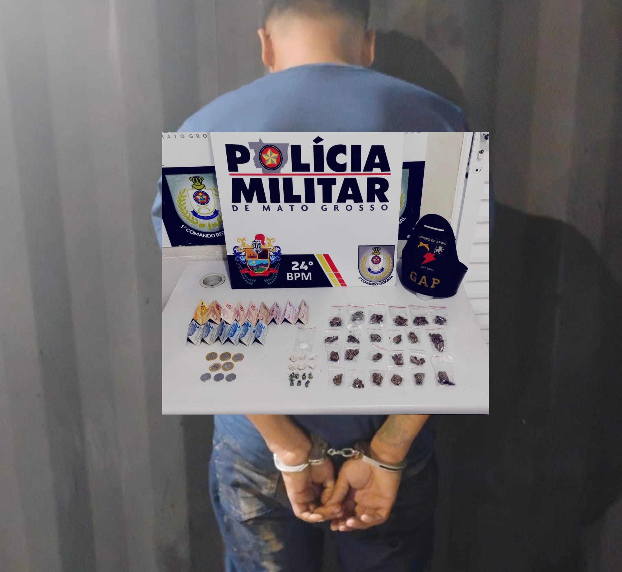 Suspeito é preso por tráfico de drogas no bairro Pedra 90