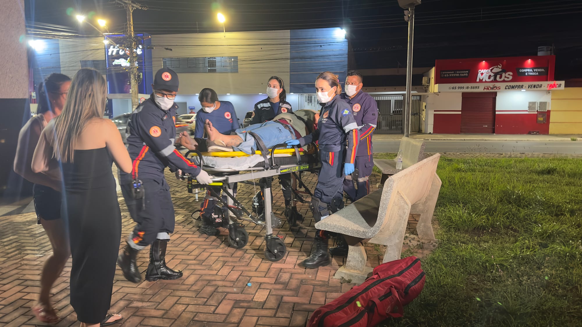 Acidente grave em frente ao Aeroporto Marechal Rondon deixa duas pessoas feridas em Várzea Grande