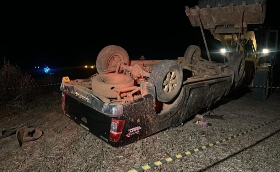 Idosa de 78 anos morre após capotamento em estrada rural