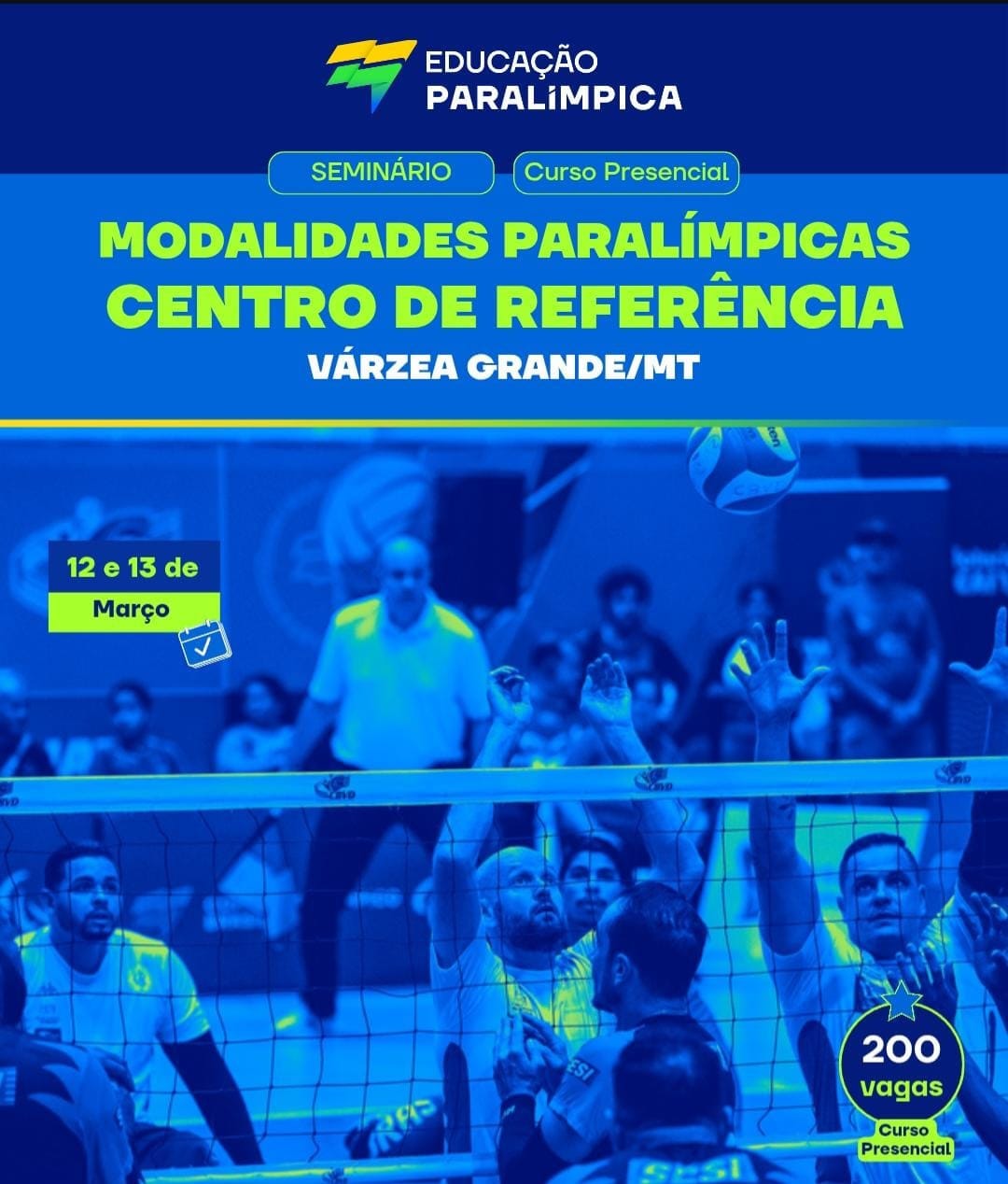 Centro de Referência Paralímpica de Várzea Grande promove Formação em Educação Paralímpica nos dias 12 e 13 de março