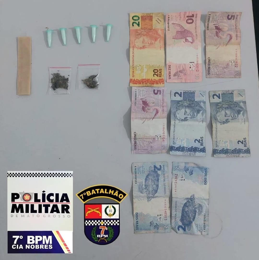 Jovem é detida por tráfico de drogas em Nobres