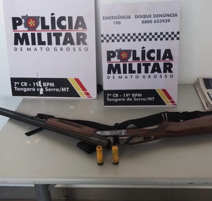 🚨 Desentendimento em coleta de lixo leva à apreensão de arma em Tangará da Serra