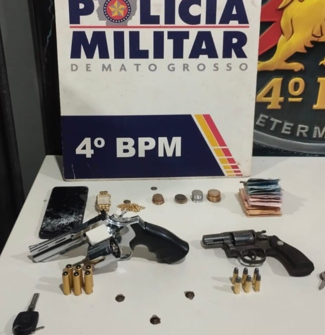 Família é feita refém durante assalto em Várzea Grande; trio acaba preso pela PM