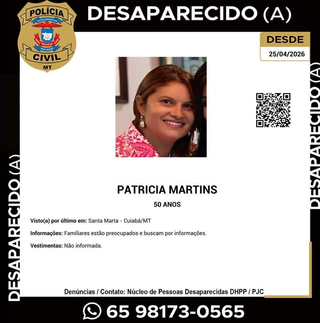 URGENTE: Mulher de 50 anos desaparece em Cuiabá e família pede ajuda para encontrar