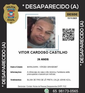 “Jovem de 26 anos desaparece em Várzea Grande e família entra em desespero”