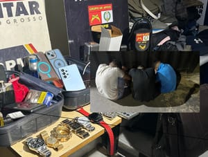 Do interior para Cuiabá: Equipe do Gap prende três na MT-010 e carro carregando joias e droga