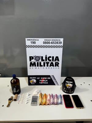 Força Tática prende suspeito por tráfico de drogas no Residencial Jacarandá, em Várzea Gran