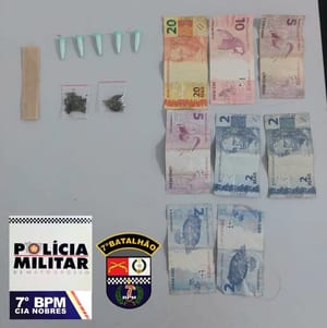 Jovem é detida por tráfico de drogas em Nobres